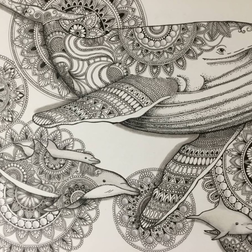 ボールペンアート「富士」イラスト原画 必見 最新作 原画 肉筆 一点もの ボールペンアート 額装付き