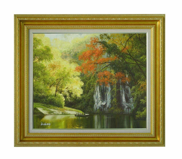 肉筆 手書き 油絵 縁起物 開運 縁起モノ 額装付き 運気アップ