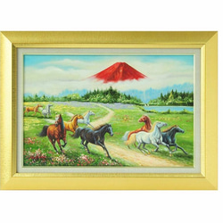 【美品】螺鈿細工　絵画　富士山　縁起物　浮世絵風　一点物 0_8cbc6728ef24b435508e5ebd0000