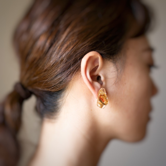 【受注制作】【creema メルマガ掲載作品】colorful carat earring No.4 4枚目の画像