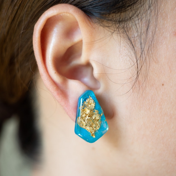 【受注制作】colorful carat earring in the sky 3枚目の画像