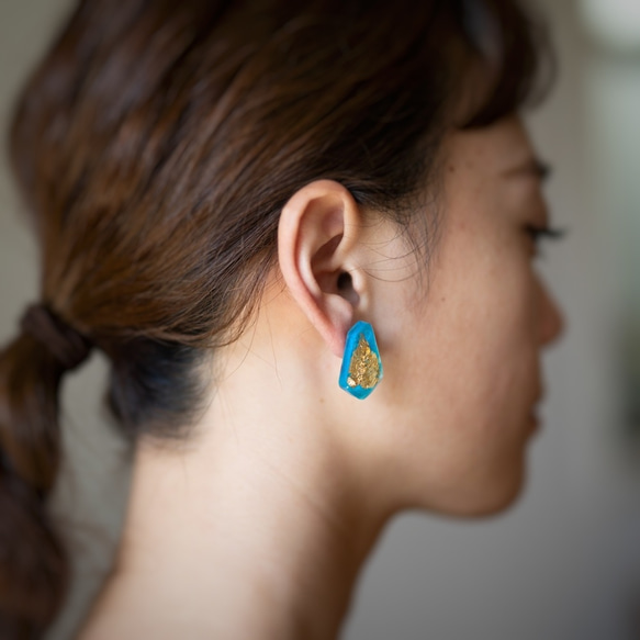 【受注制作】colorful carat earring in the sky 4枚目の画像