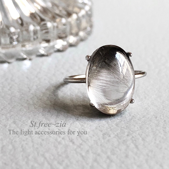 希少】大粒ゴールデンルチルクォーツ リング SV925 大粒ゴールドルチル