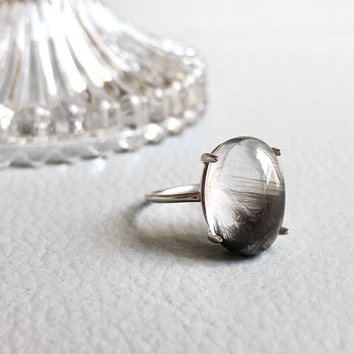 半額以下で買えるクーポン特集 Silver925☆大粒AAAプラチナルチルクォーツ☆ 天然石リング アクセサリー