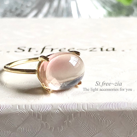 Silver925【希少】宝石質オレゴンサンストーン・10×8mm☆天然石リング 