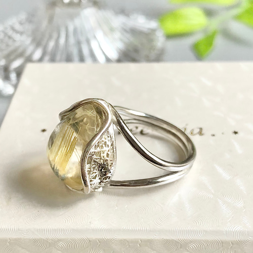 【限定販売】 Silver925☆大粒☆太陽放射ルチルクォーツ☆10号〜18号 アクセサリー