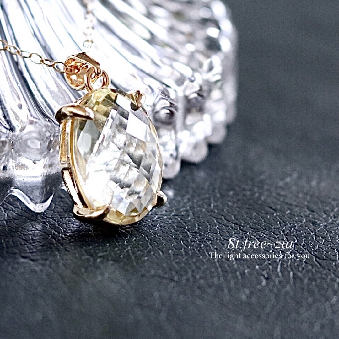 トパーズWGネックレスソ付　おまけあり 高級レモンクォーツ4.78ct