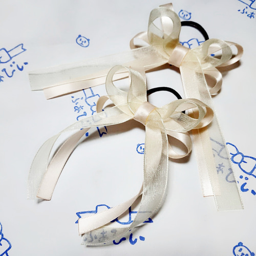 他のお色も作製可能☆新色 ペール オレンジ(肌色に地近いです) サテン  