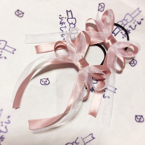 他のお色も作製可能☆新色 ペール オレンジ(肌色に地近いです) サテン  