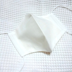 受注【送料無料】夏 薄手 立体マスクB   女性用フィットサイズ  ホワイト マスク フィルター ポケット付き 白 2枚目の画像