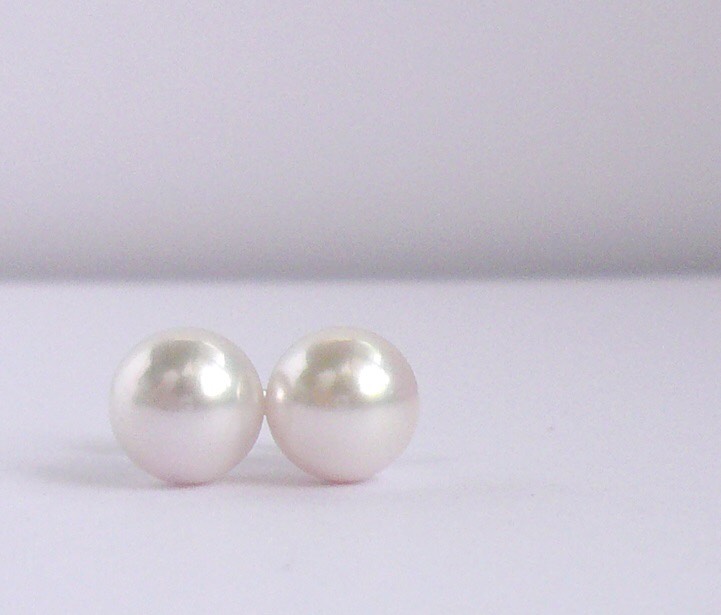 あこや真珠 8ミリ k14wgピアス