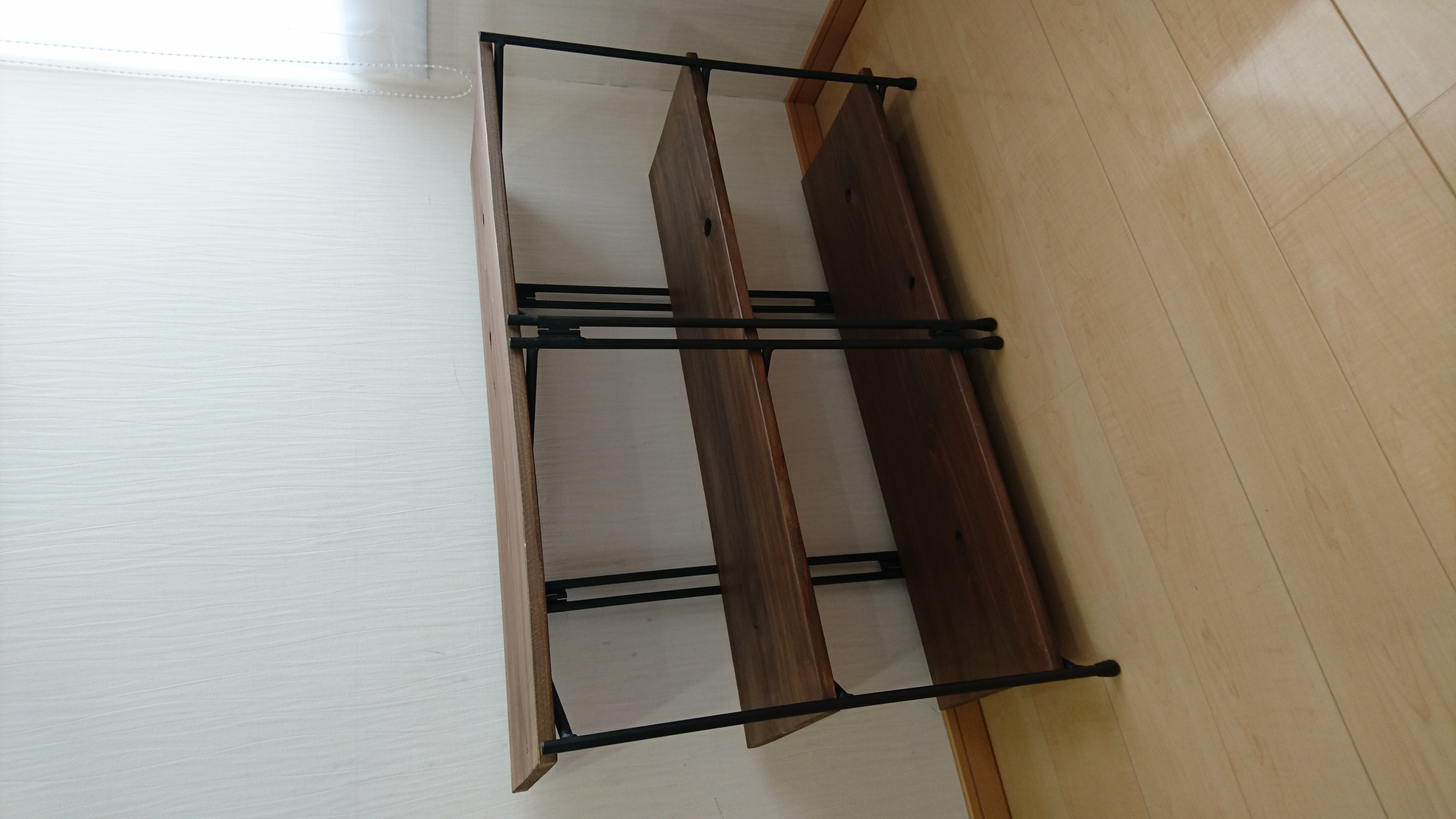 《New》超軽量折りたたみ鉄足☆板幅286ミリ幅広☆アイアンテーブル☆アイアンラック☆キャンプ☆イベント☆24杉