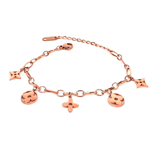 ステンレス ブレスレット 金属アレルギー対応 四つ葉の ステンレス ブレスレット 金属アレルギー対応 四つ葉の