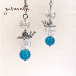 202: ラクダさんのアンティーク風ピアス／イヤリング（パープル