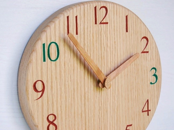 直径24.0cm おやつ時計 ｵｰｸ【2027】 2枚目の画像