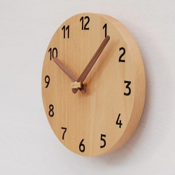 直径20cm 掛け時計 ﾌﾞﾅ【1538】 3枚目の画像