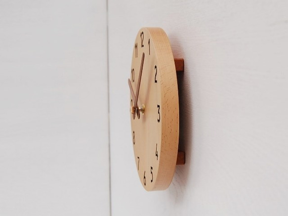 直径20cm 掛け時計 ﾌﾞﾅ【1538】 4枚目の画像