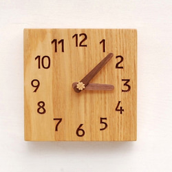 15cm×15cm 掛け・置き時計 ﾀﾓ【1606】 1枚目の画像
