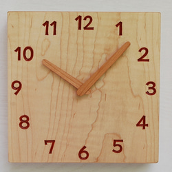 20cmX20cm 掛け・置き時計 ﾒｰﾌﾟﾙ 【1412】 1枚目の画像