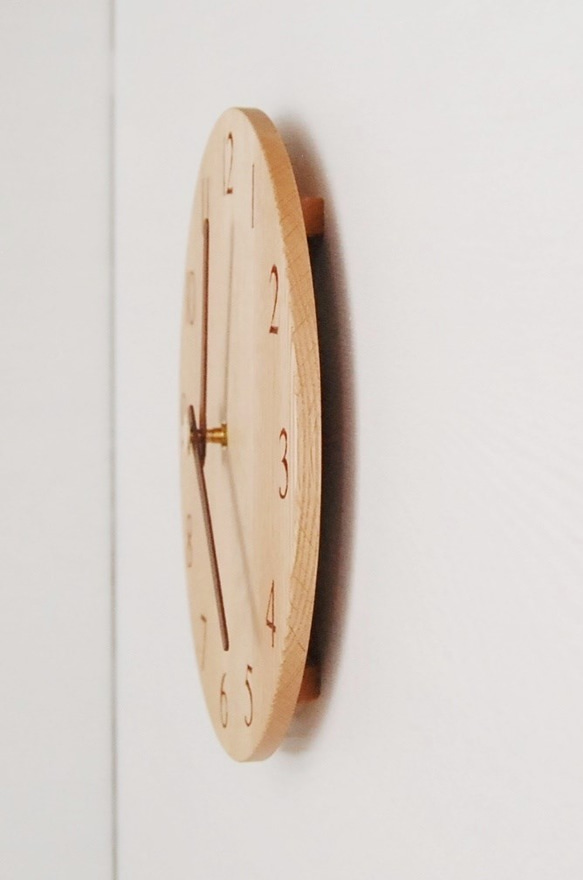 直径28cm 掛け時計 ｵｰｸ【1822】 4枚目の画像