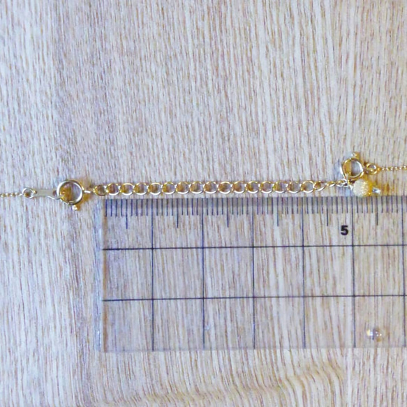 スターダスト付きアジャスター　約５cm K14GF　ハンドメイド素材　ネックレス・ブレスレット 2枚目の画像