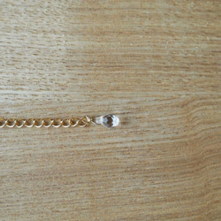 フェイククリスタル付きアジャスター 約５cm  K14GF　ハンドメイド素材　ネックレス・ブレスレット 4枚目の画像