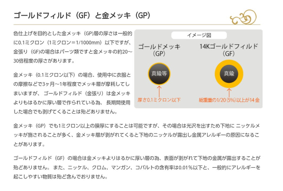 【お買い物の前に】ゴールドフィルド(Ｋ１４ＧＦ)のお手入れについての追記【重要】 2枚目の画像