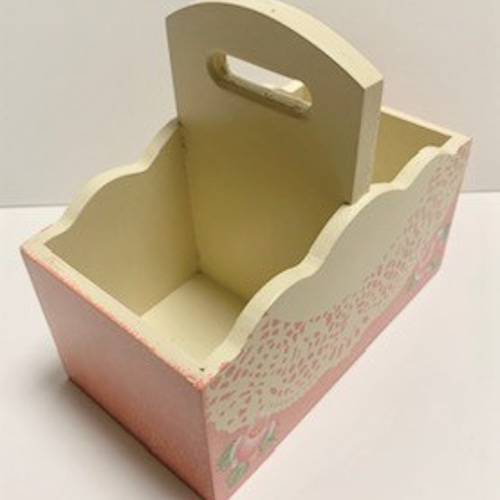 薔薇 ツリー型 木製収納ラック トールペイント 愛らしい 