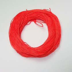 麻 手縫い糸(細) オレンジ 1枚目の画像