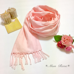 rose pâle* 柔らかコットンダブルガーゼストール 1枚目の画像