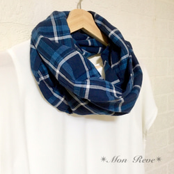 tartan marine* 春夏スヌード 1枚目の画像