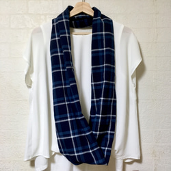 tartan marine* 春夏スヌード 2枚目の画像