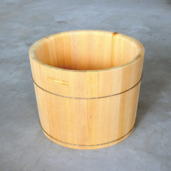 檜木原木泡腳桶 8吋 (可客製化訂做) 第1張的照片