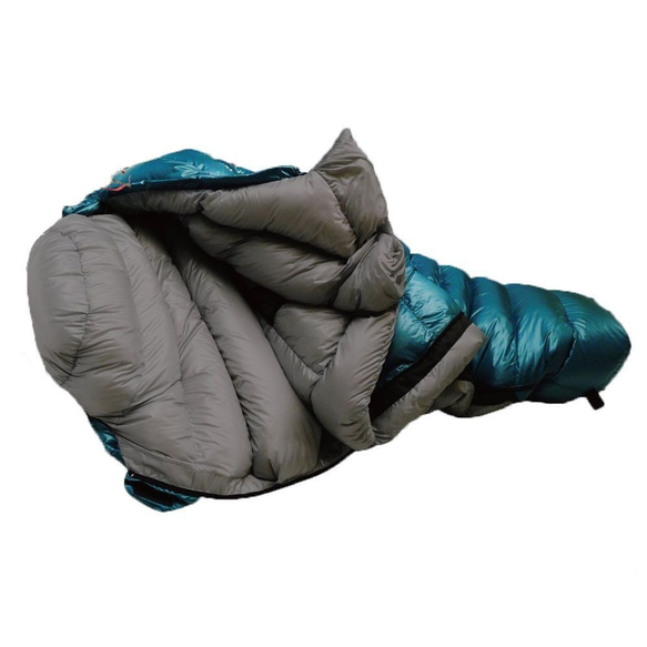 【Outdoorbase】SnowMonster頂級羽絨保暖睡袋(孔雀綠)-24660 第1張的照片