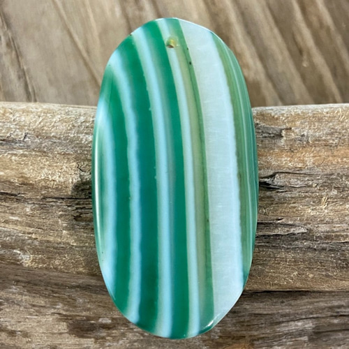 ストライプアゲート 穴あき ペンダント ルース ピクチャーアゲート