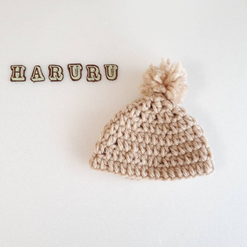 メルちゃんのニット帽 ベージュ メルちゃんの帽子 ソランちゃんの帽子