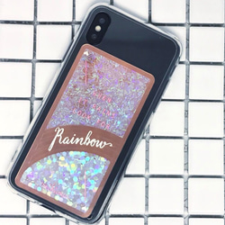 mikiwuu 送料無料　Look For Rainbow 　iPhoneXR　携帯ケース　おしゃれ　きらきら 2枚目の画像
