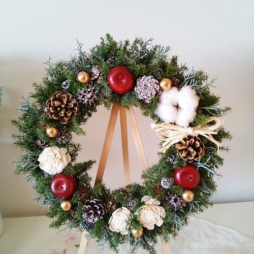 ヒムロ杉のクリスマスリース NO．3（約30cm） リース N-field 通販  