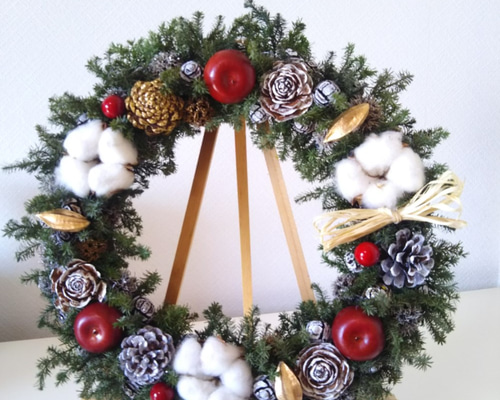 Creema」限定 ヒムロ杉のクリスマスリース NO.1（30cm） リース N