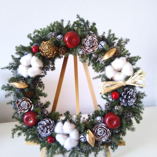 Creema」限定 ヒムロ杉のクリスマスリース NO.1（30cm） リース N  