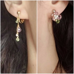 櫻花花瓣和耳環“耳環夾” 第5張的照片