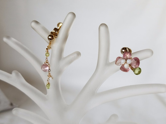 櫻花花瓣和耳環“耳環夾” 第10張的照片