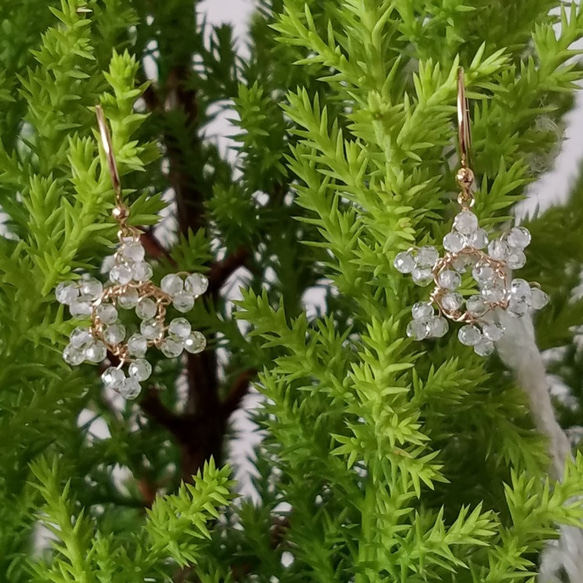 snowflake pierce　【受注製作】　《pierced earrings》 4枚目の画像