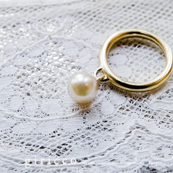 “Yurayura戒指”德國製造Sufre玻璃珍珠戒指8毫米（TJ 1077 _ _ S） 第2張的照片