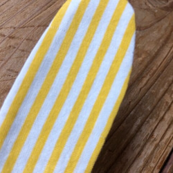 コップ袋 巾着 うさぎ 子供 送料無料 袋 黄色　ストライプ ランチ 入園 入学 動物 プレゼント ギフト 巾着 4枚目の画像