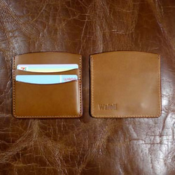 2段カードケース（ヌメ革）イタリアンレザー・シボ革 5枚目の画像