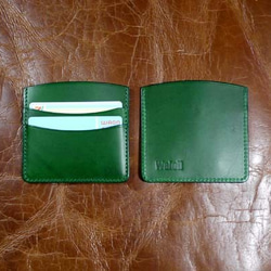 2段カードケース（ヌメ革）イタリアンレザー・シボ革 6枚目の画像