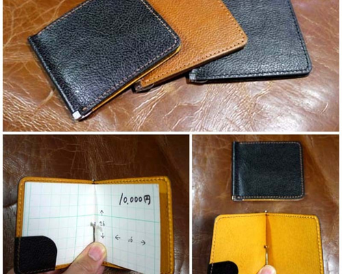 マネークリップ（ヌメ革）シボ革 その他ミニ財布・コンパクト財布