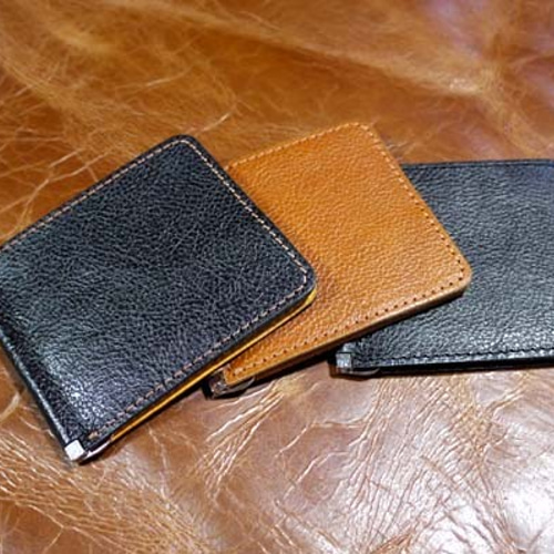 マネークリップ（ヌメ革）シボ革 その他ミニ財布・コンパクト財布