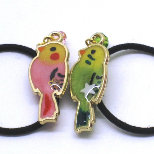 もちもち様　10.21 黄色のセキセイインコ　レジンヘアゴム　フラワー もちもち様 10.21 黄色のセキセイインコ レジンヘアゴム フラワー